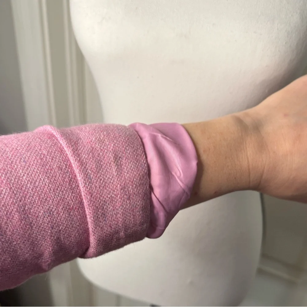 Lands' End Classic Pink Blazer‎ Wool Blend Size 14 - Picture 6 of 7